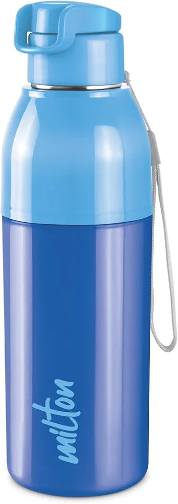 Milton Water Bottle Steel Convey 600 PU Insulated, Inner Stainless Steel Hot & Cold Bottle, 520 ml, Leak Proof, BPA Free, Ideal for Home, Office, Gym, Travelling, Blue