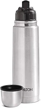 Milton Thermosteel Flip Lid Flask, 1000 milliliters, Silver Single Walled Stainless Steel Fridge Water Bottle, 750ml,Water Bottle