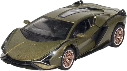 Diecast Lamborghini Alloy Metal Pull Back Die-Cast Car Scale Model Pullback with Sound Light Mini Auto Toy car for Kids Best Gifts Toys for Kids Boys