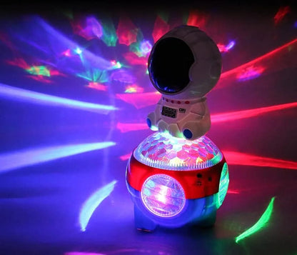 baby education 360 rotating space robot toy led lights sound toy robots