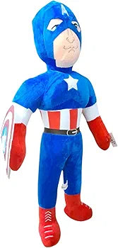 Captain America Action Figure Soft Toy  Delicate Stuffed Plush Superhero for Kids Avenger Hangable Toy