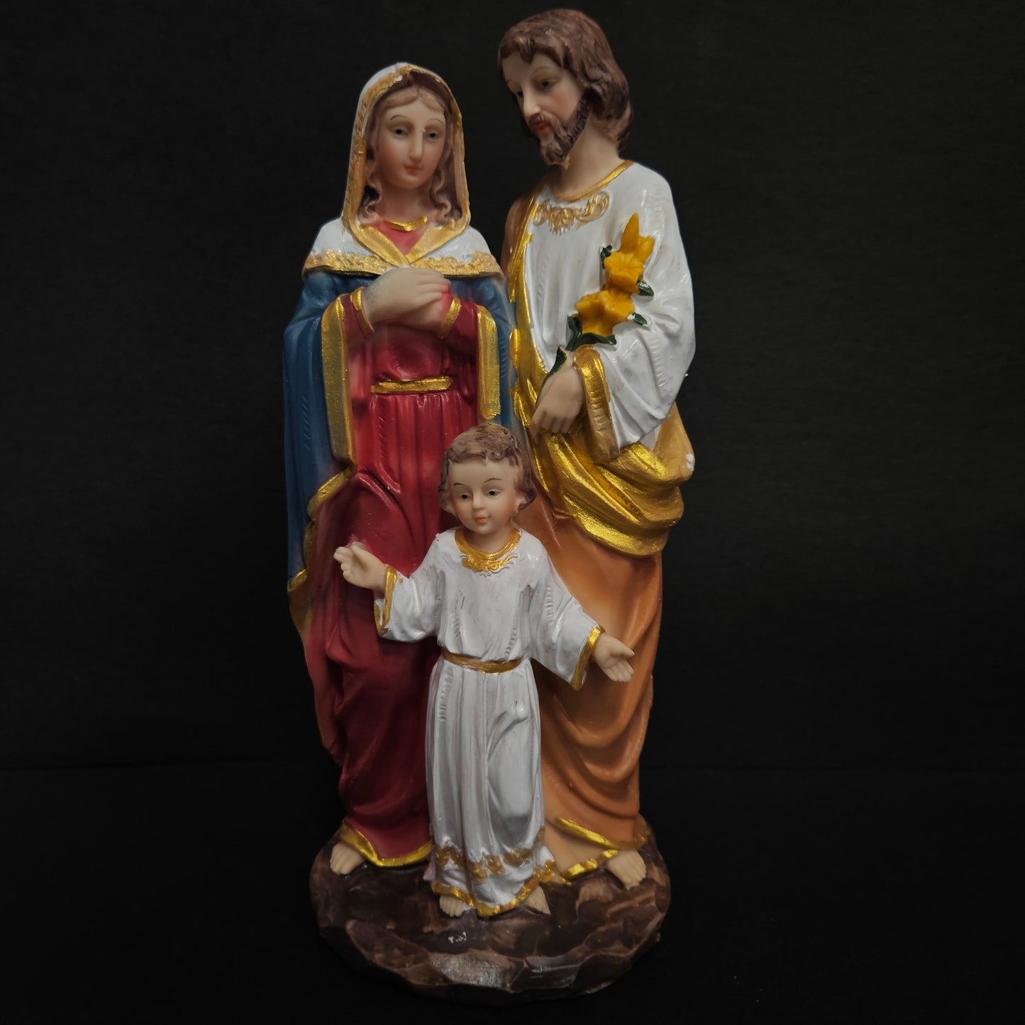 Holy Family Statue Saint Joseph Jesus and Saint Mary Catholic Statue Sculpture Estatua Holy Figurine Religious Decoration