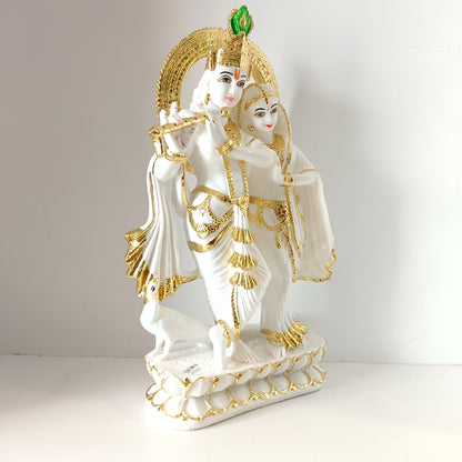 Radha Krishna white idol