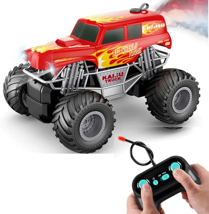 Rechargeable Remote Control Monster Truck for Kids 2 Speeds Smoke and Mist Lithium Battery Remote Control Truck