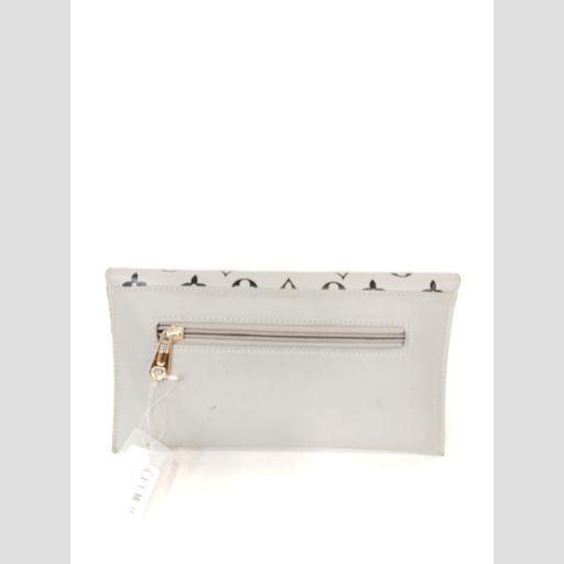 White Leatherette Regular Clutch