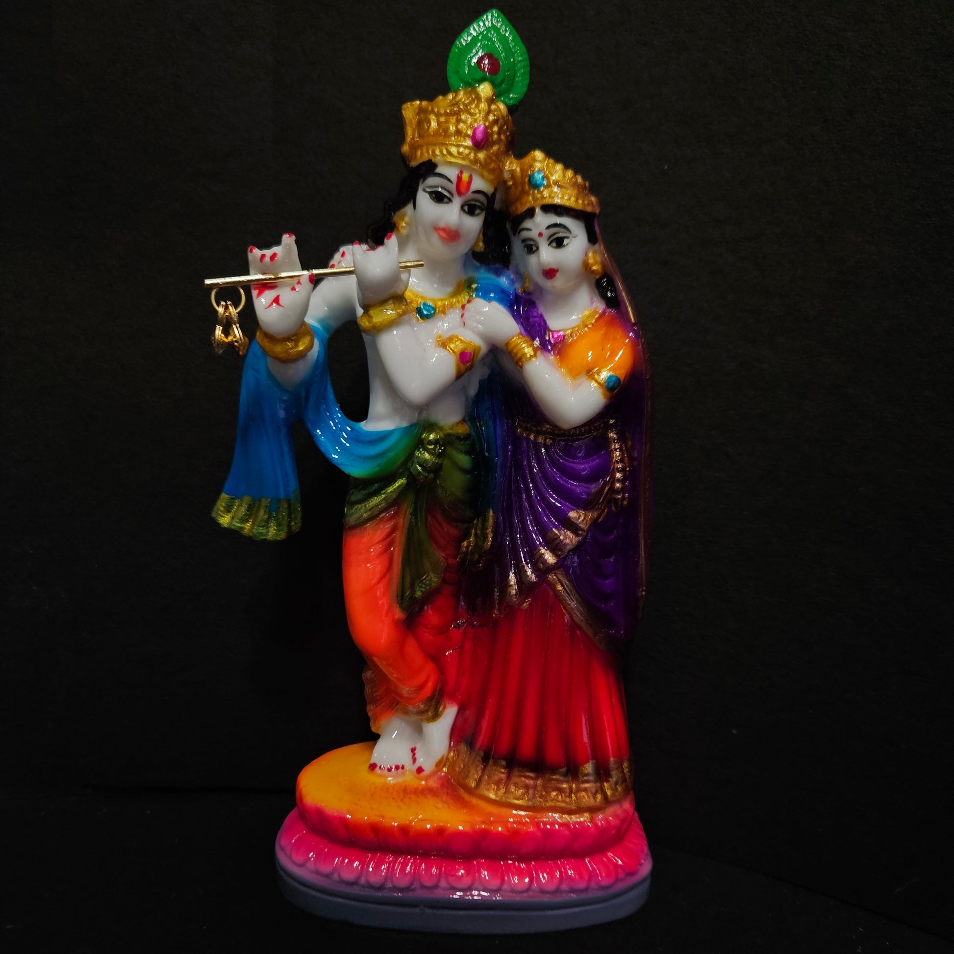 Lord Krishna murti with radha standing statue idol for Home Pooja