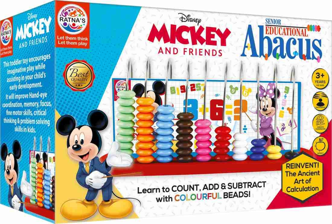 Abacus for Educational Learning to help Kids with Counting Addition and Subtraction with Colorful Beads Tool helps to Gain Strong Early Age Mathematical Concepts for Kids from 3 years