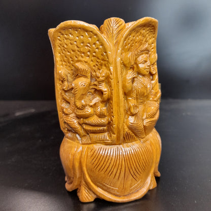 Wooden Lotus Namaste W/4 God Figures