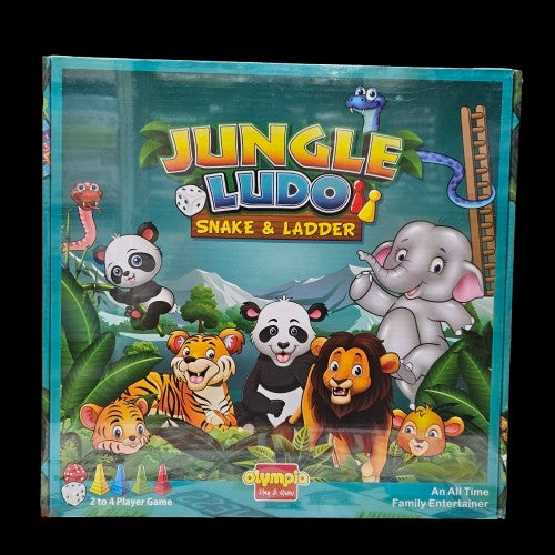 Jungle Ludo and Snakes and Ladders Board Game for Kids Aged above 4 Years Exciting Ludo and Classic Snakes and Ladders for Fun Skill Building and Cognitive Development