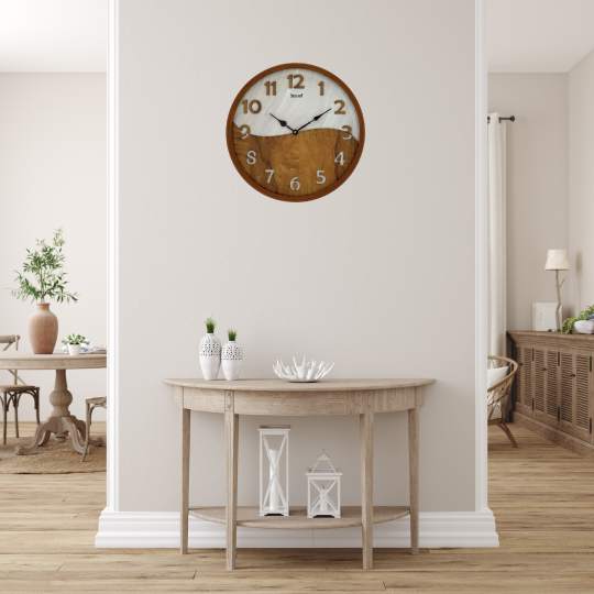 MDF Wooden Fancy Clock Steven Quartz