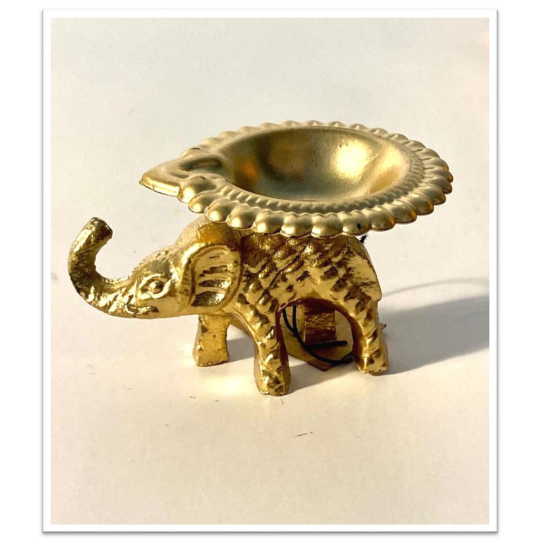 Elephant Diya Metal For Diwali Decoration