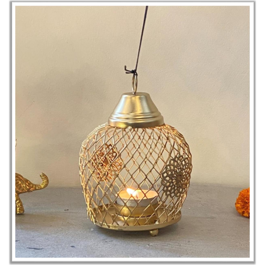 Round Metal Diya / Candle Stand For Home Deccoration Diwali