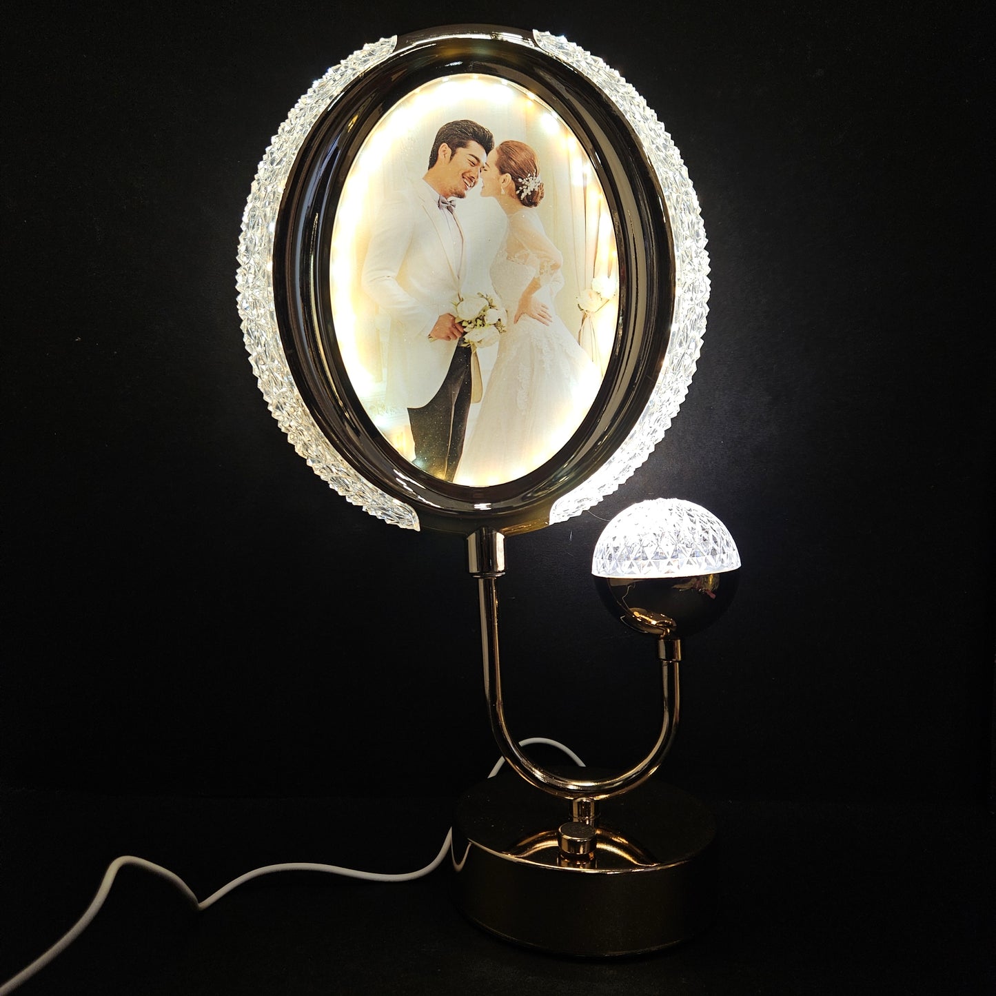 Photo Frame Table Lamp Personal Lights Decor for Bedroom Night Stand for Home Decor