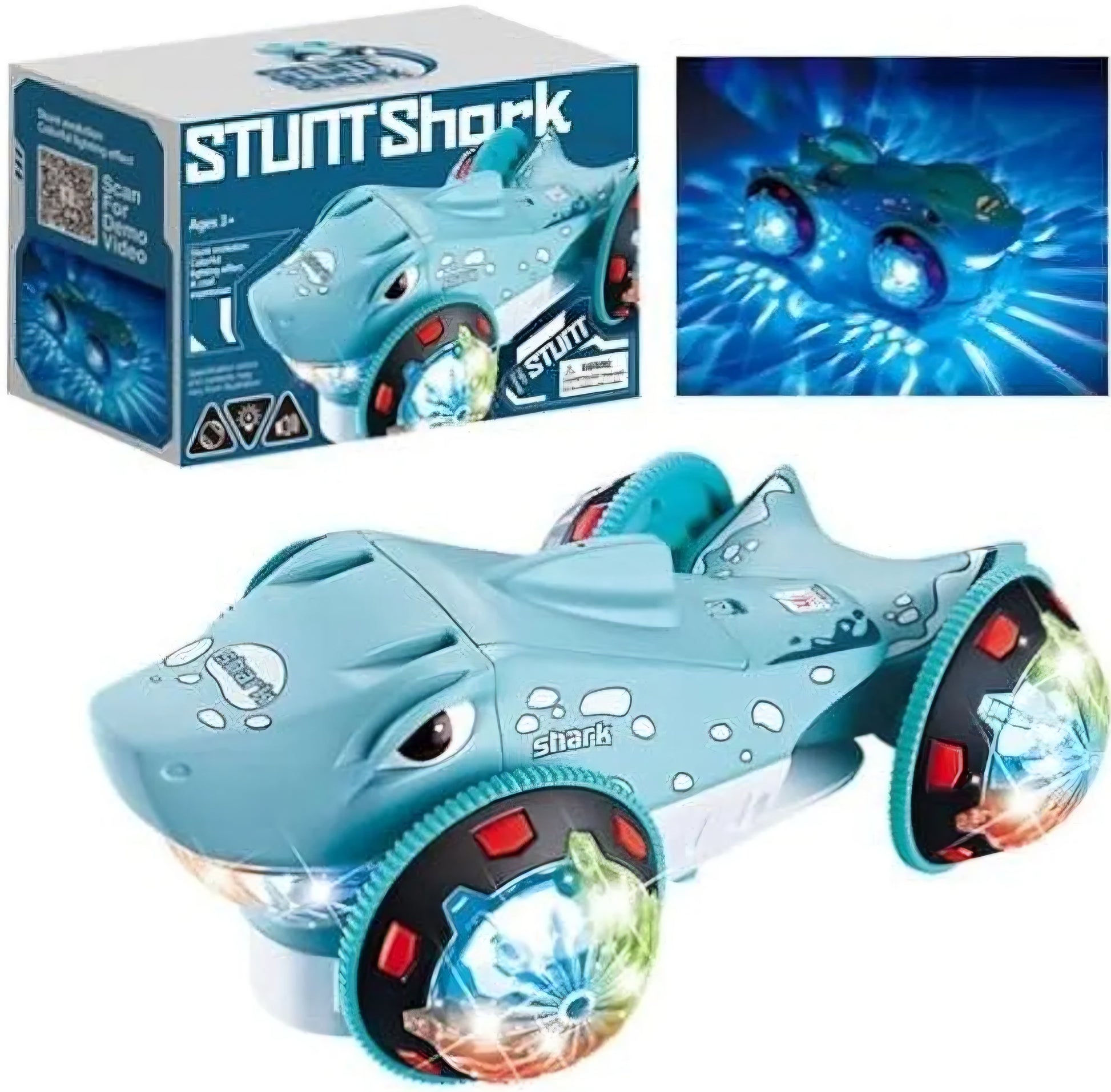 New Electric Shark Car Toy 360 Degree Rotation with Wheels Universal Sound Light Shark Cars Toys for boy Kids