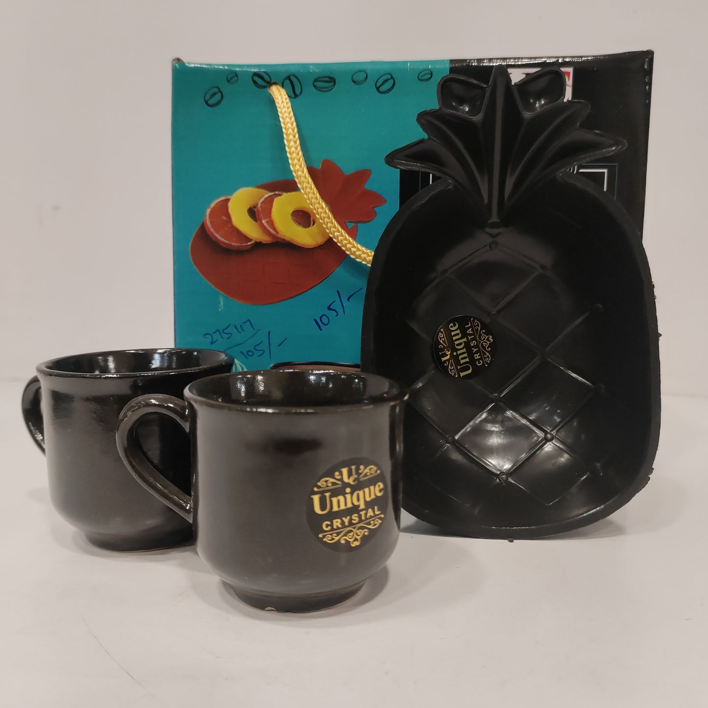 Ceramic cups with tray set for return gifts