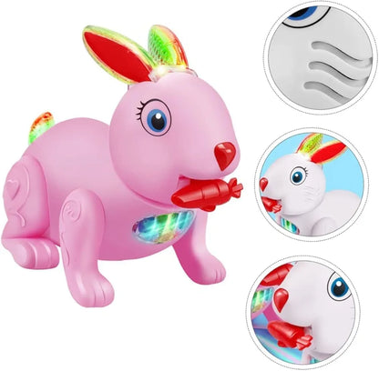 Jumping Rabbit with Luminous Effect Cute Bunny Rabbit Flashing Lights and Music Toy for Kids Age 3 Years above age group