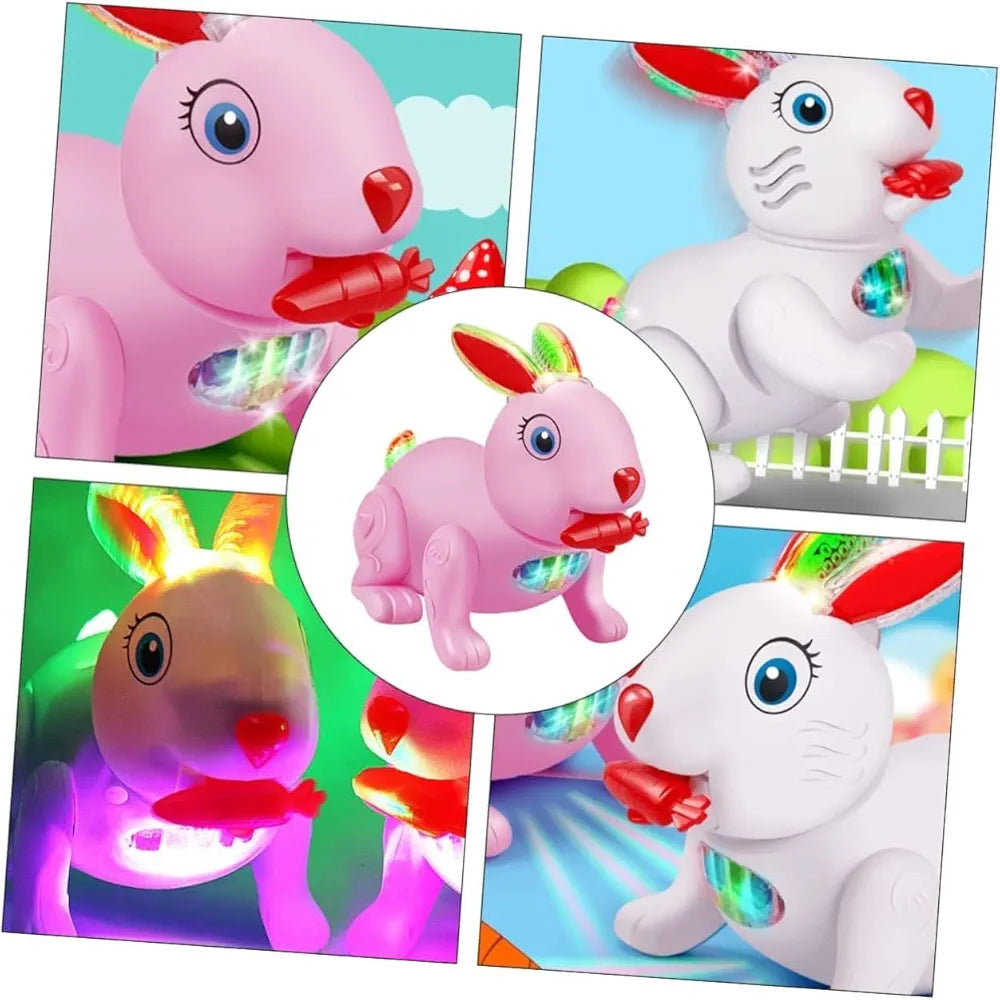 Jumping Rabbit with Luminous Effect Cute Bunny Rabbit Flashing Lights and Music Toy for Kids Age 3 Years above age group