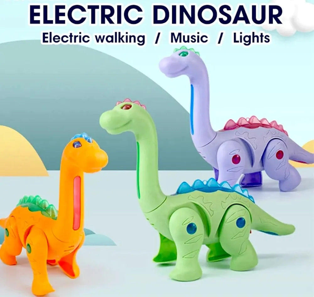 Electric Walking Dinosaur Toy with Light and Music Dino Pet Toy for Kids