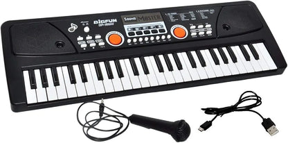 BIGFUN Piano Keyboard Toy Musical Electronic Portable with Microphone, USB Chargeable Cable, MP3 First Toys for Kids