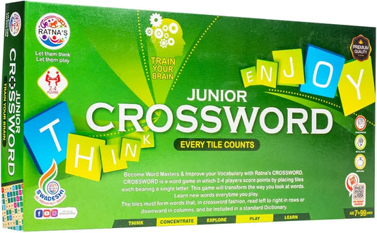 Junior Crossword Educaional Word Game for Kids 7 years above age old