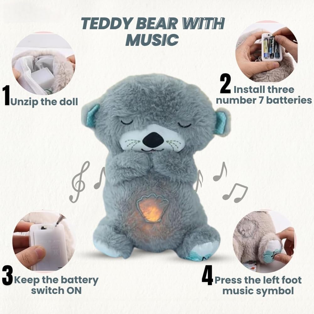 Breathing Teddy with Soothing Sound & light