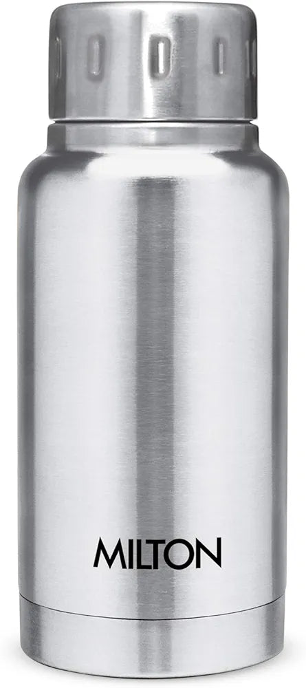 Milton Elfin 160, Double Wall Vacuum Insulated Water Bottle, 160ml Hot & Cold Water Bottle,Stainless Steel, Compact Flask, Durable Body,Leak Proof Easily Water Bottle