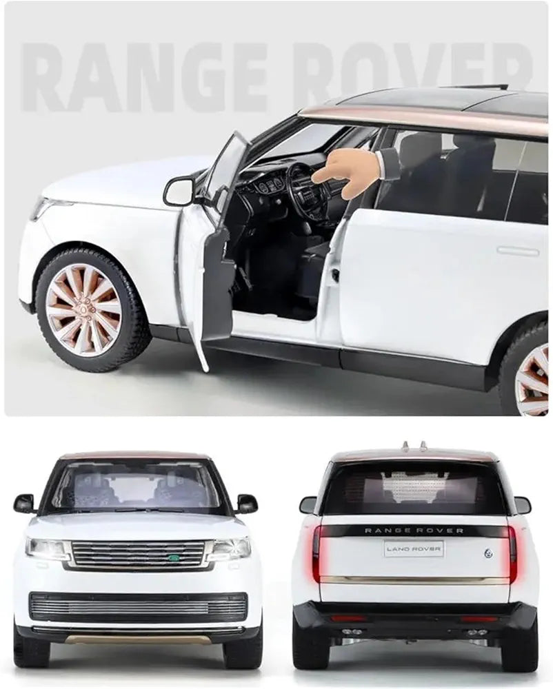 Die Casting Car Land Range Rover SUV Alloy Car Model Die Cast Metal Off Road Car Model with Sound and Light Collectible Model Vehicle