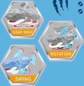 Musical Shark Toy with Light and Music Animal Simulation Model Bump and Go Action Toy for Kids