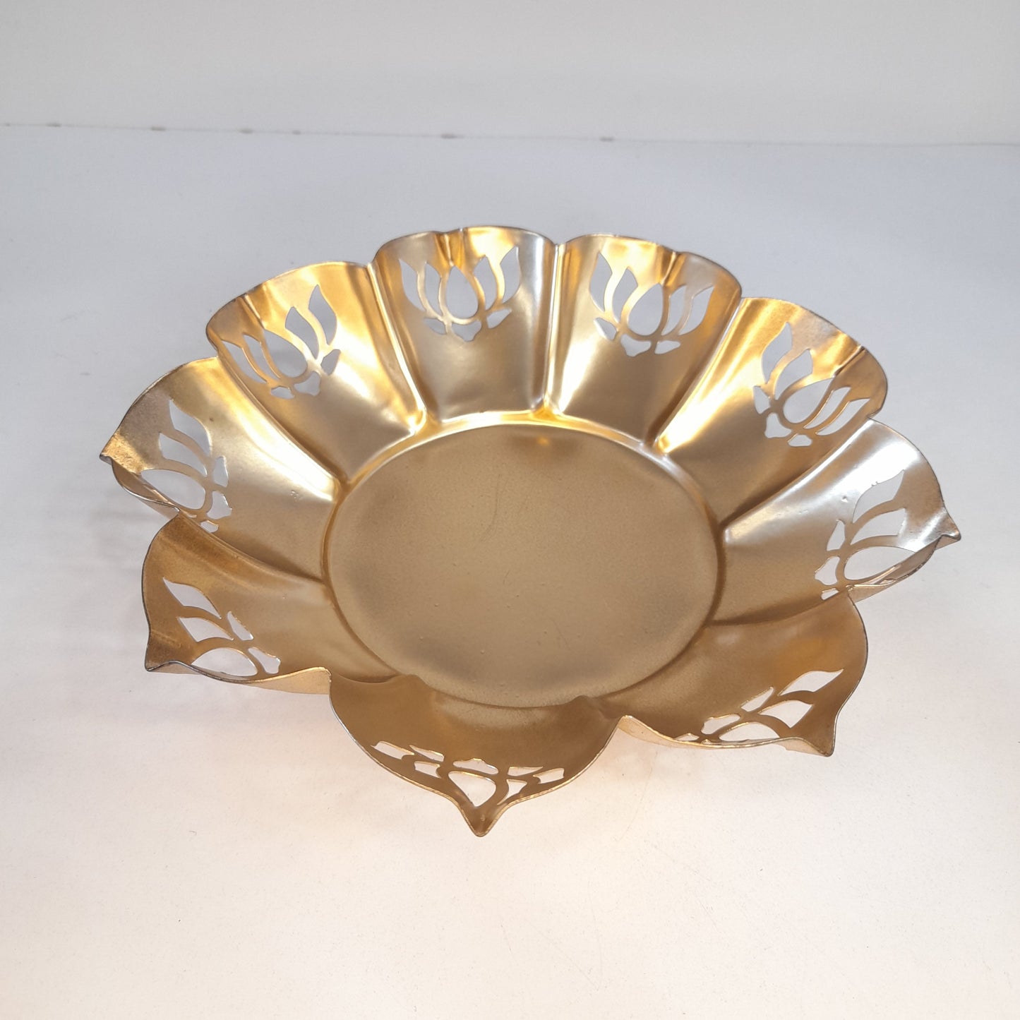 Metal Lotus Urli Bowl for Diwali