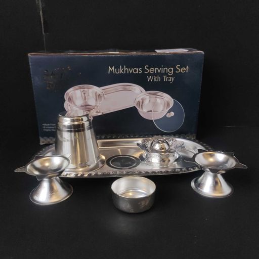 silver coated pooja accessories