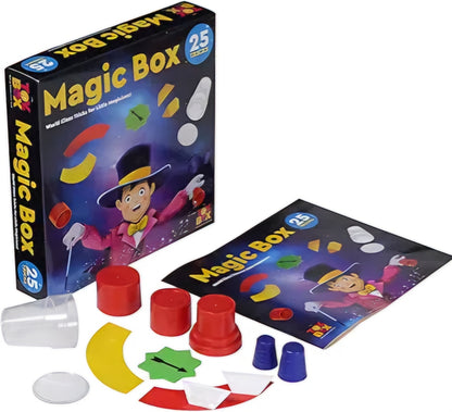 Magic Box 25 Tricks for Kids Magic Tricks Party Game Fun Gag Toy Present Birthday Toy for Boy Girl Multi Color