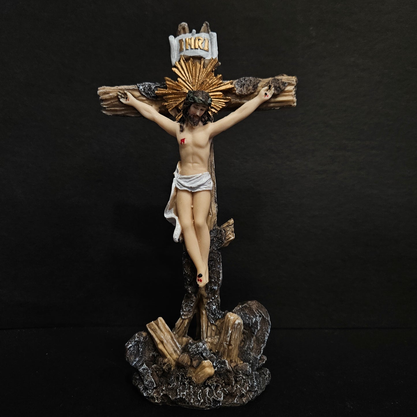 Murat Gifts Jesus Christ Cross Table Statue Home Decor Detailed Finishing Skilled Artisans Made in India