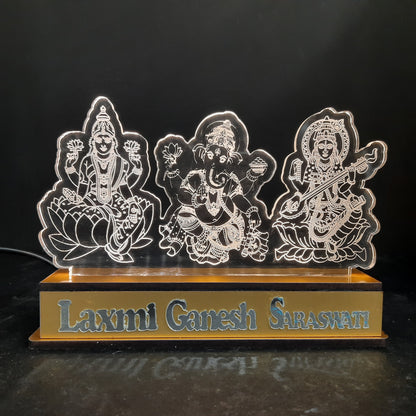 Laxmi ganesh saraswathi lights glow