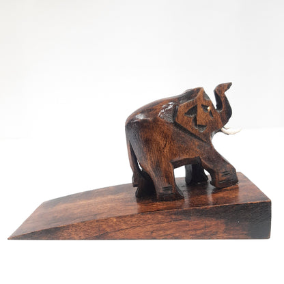 Wooden Elephant Dressed Door Stopper Oxod