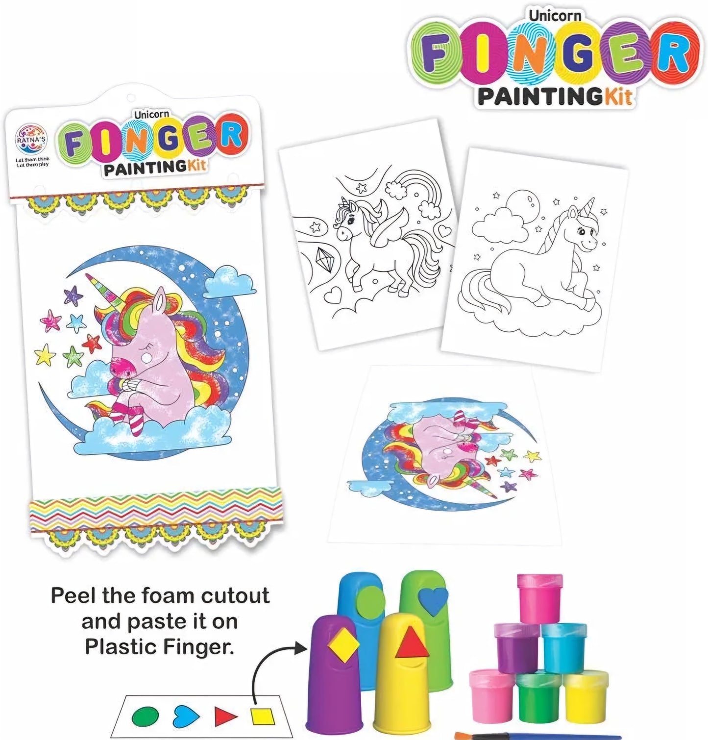 Sparkling creativity for those times when you need some extra inspiration turn to these fun exercises for endless ideas Non Toxic Colours Unicorn Finger Painting Kit With Plastic Fingers and Printed Sheets for Mess Free for Kids