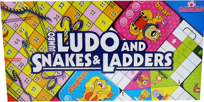 Jumbo Kids snakes and ladder Ludo Game Combo Pack for Family and Friends Fun and Entertainment Play