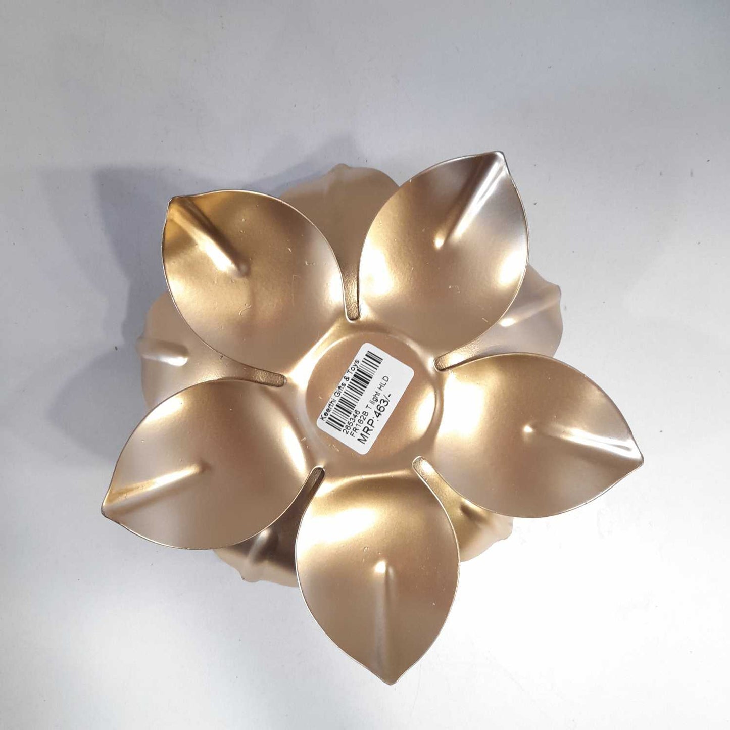 Decorative metal lotus desigined t-light candle holder for diwali