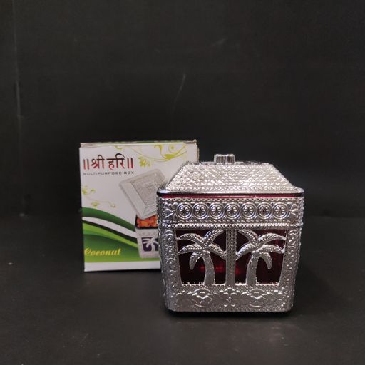 silver oxidized royal elegant design container