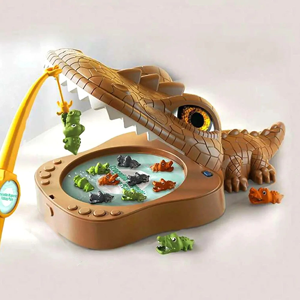 Crocodile Magnetic Fishing Plate for Kids 3 Years above Old Musical Model for Boys and Girls Suspension Panel