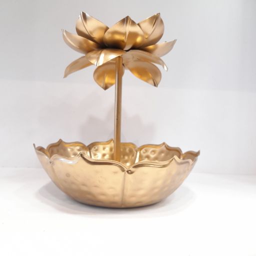 Metal Lotus Flower Style Tea Light Candle Holder for diwali