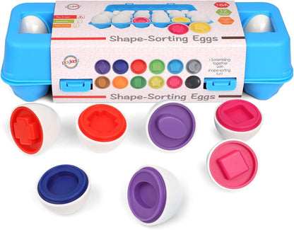 Eggs matching 12 different shapes and colour