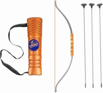 Ramayana Bow and Arrow Set with 3 Suction Cup Tip Arrows Target Game Toy Set for Kids