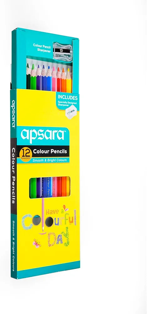 Apsara 12 pieces colour Pencils smooth & bright colours Pencils stationery set for kids Birthday Return Gifts