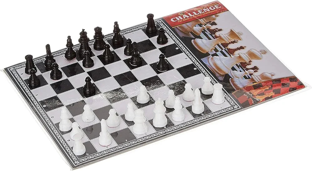 Magnetic Challenge Chess Set with Magnetic Pieces and Extra Queens for 2 Players Kids and Adults