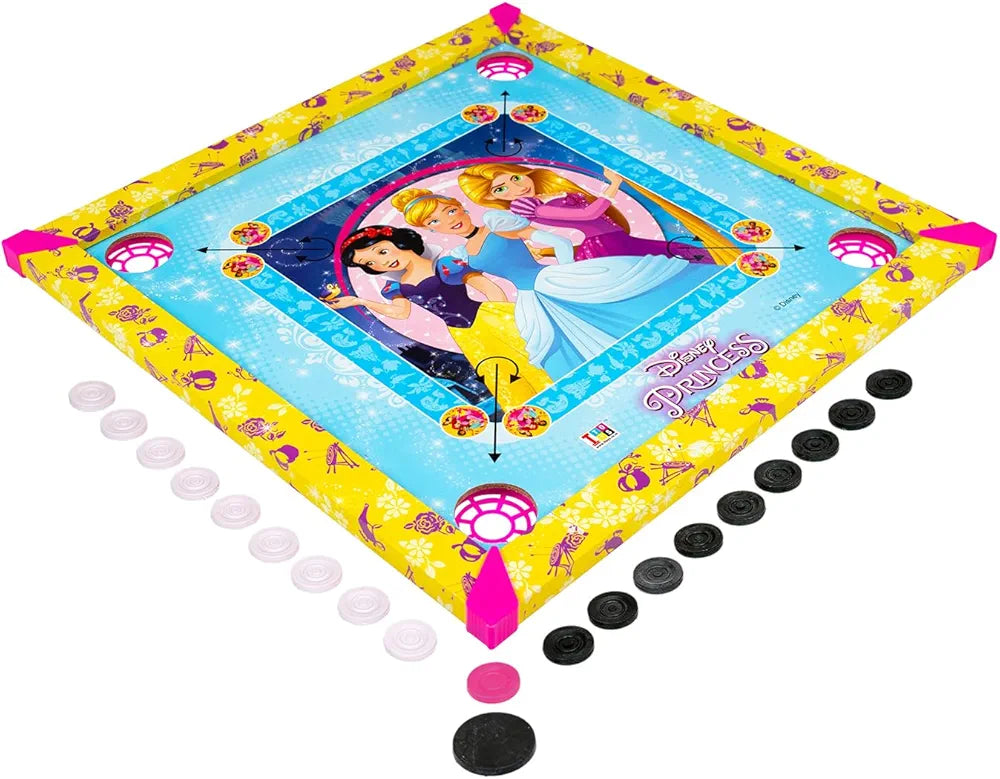 Disney Princess Carrom Board with Carrom Coins with ludo small size board for kids to make their fun time more joyful