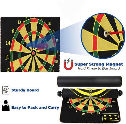 Magnet Dart Board Game for Kids Double Sided Magnet Dart Board with Darts