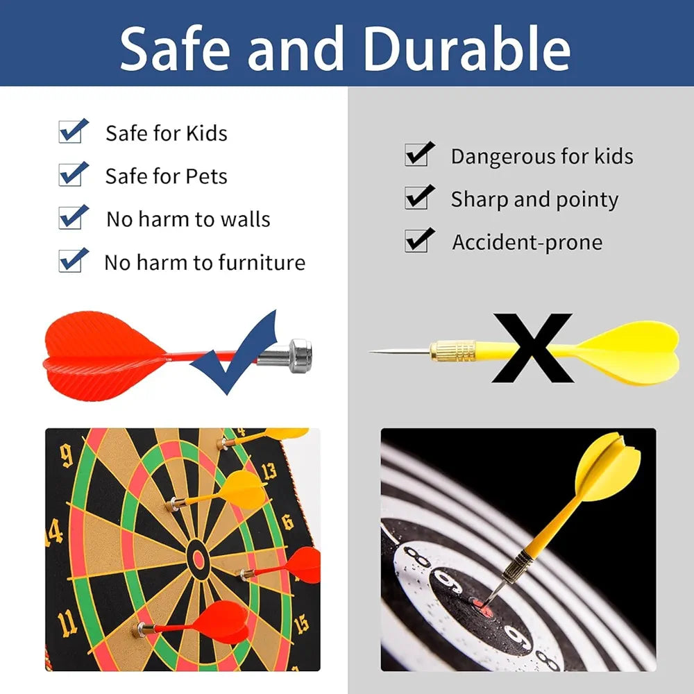 Magnet Dart Board Game for Kids Double Sided Magnet Dart Board with Darts