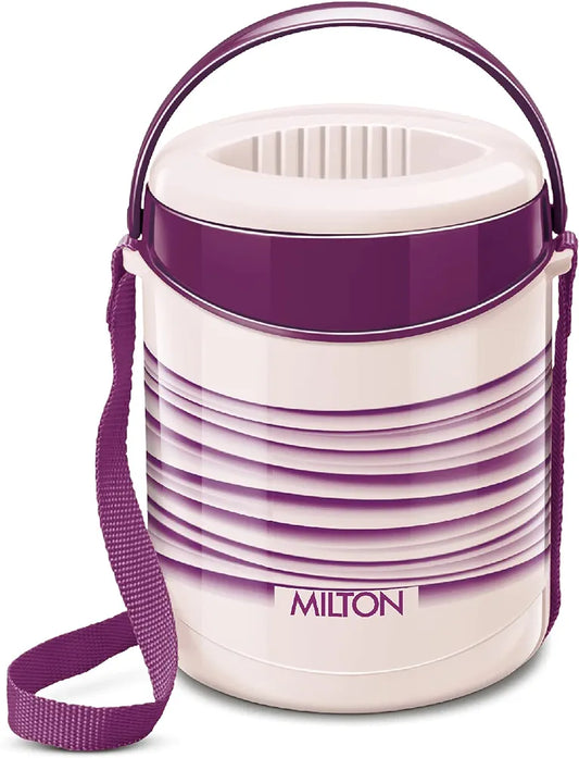 MILTON New Econa 2 Stainless Steel Thermoware Insulated Tiffin Box, Set of 3, Royal Pink