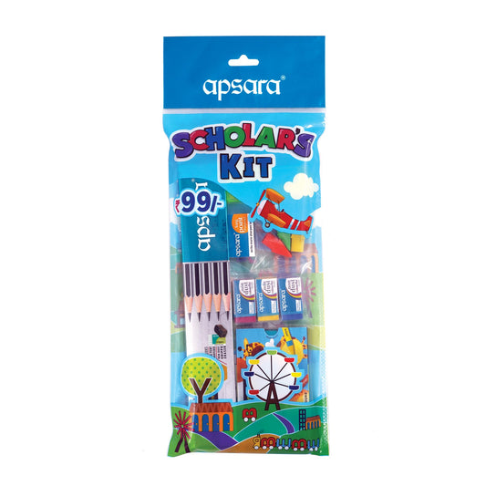 Apsara Scholars Kit All basic stationery needs in one pack Ideal for gifting Attractive pack for the gifting All Stationery Kit use for Exam & Daily perpose Back to School Kit Pack of 1