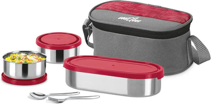 Milton stainless steel softline tiffin box light Weight, odour proof, easy to carry microwave safe food garde tiffin box